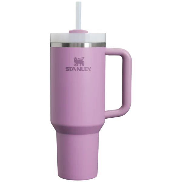 Stanley Tumbler (Lilac) 40 Oz. 1200ML . Stainless Steel Vacuum Insulated Tumbler mugs with straw. Leak Proof Water bottle. Stanley Quencher