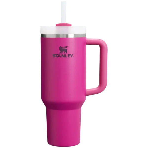 Stanley Tumbler (Hot Pink) 40 Oz. 1200ML . Stainless Steel Vacuum Insulated Tumbler mugs with straw. Leak Proof Water bottle. Stanley Quencher (Copy)