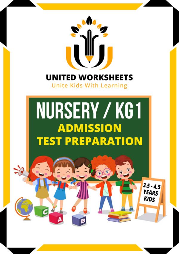 Nursery / KG1 Admission Test Preparation Worksheets With Stationary Gifts